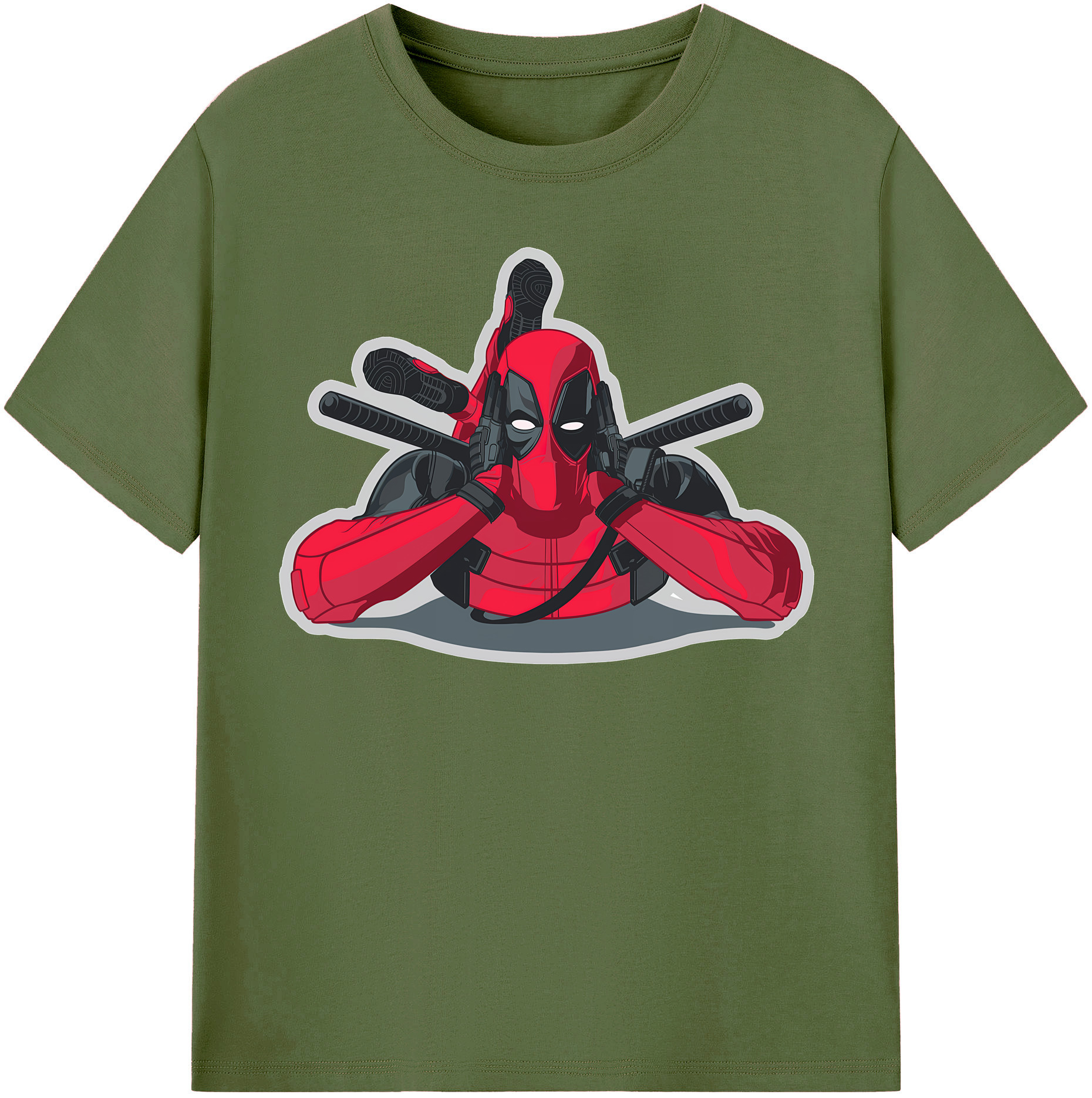 （画像用） Deadpool デッドプール 綿100％半袖Tシャツ（フロントプリント）